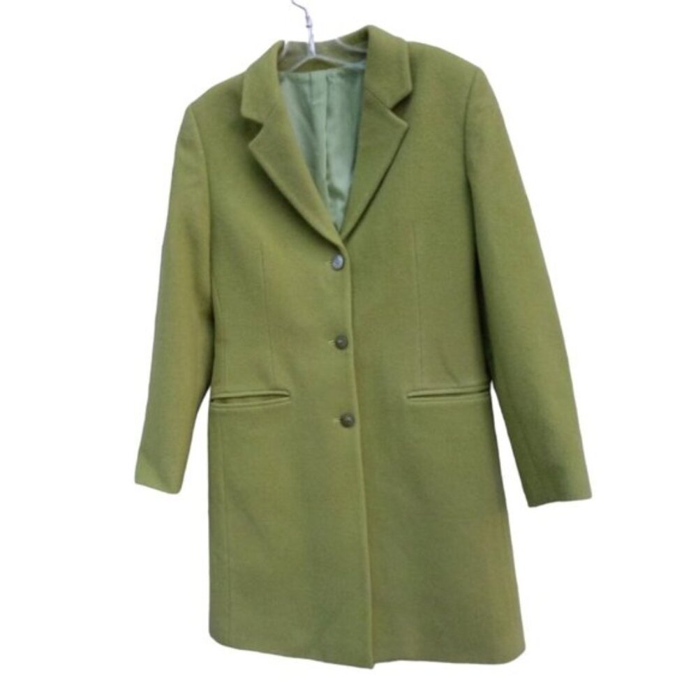 La Pera green wool blend coat sz EU 40, US sz M